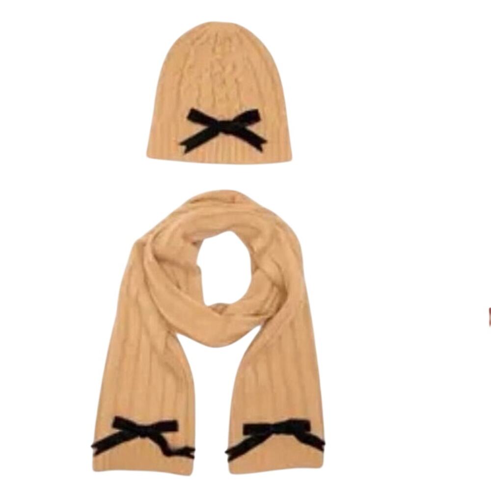 Kate Spade New York Bow Beanie & Scarf gift box set